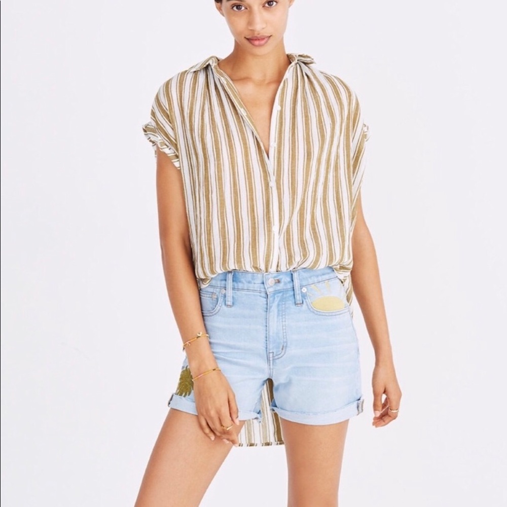 Madewell Central Tunic Shirt in Williams Stripe
